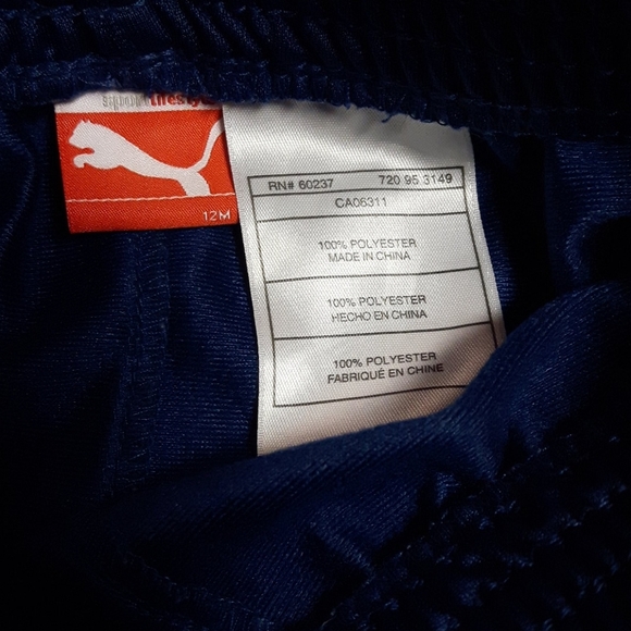 size 12M puma jogging pants blue and yellow - Picture 5 of 6